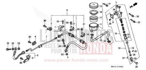 REAR BRAKE MASTER CYLINDER (ST1100) ST1100W de 1998